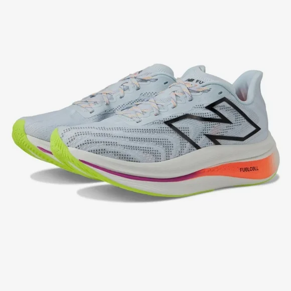 New Balance Men's Running Shoes - White and Neon - Picture 1 of 15